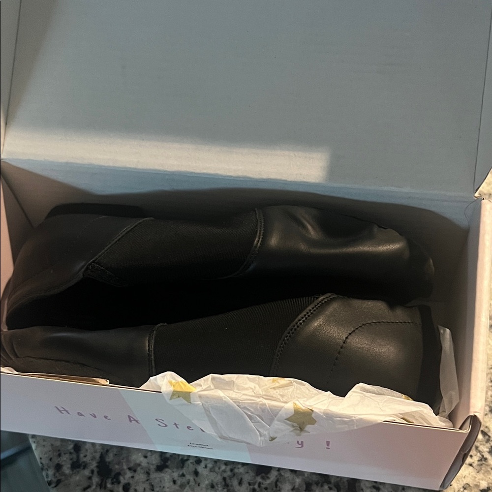 Children’s Black Slip-On stretchy Jazz shoes
